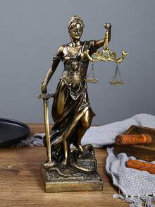 Escultura estatua de la diosa Themis, oficina de abogados, justicia, imparcialidad, justicia, estatua de la diosa, adorno de decoración del hogar, decoración de regalo de vacaciones - Bronce - Ver 3