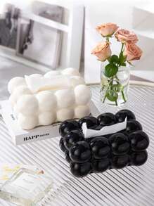 1 Piece Of Light Luxury Style Highly Attractive Marshmallow Tissue Box Home Living Room Tissue Storage Box Restaurant Tissue Box