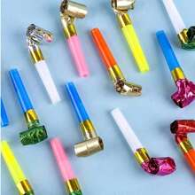 20/50pcs/5pcs Random Color Creative Party Favor Blowing Dragon Whistles, Birthday Party Cheering Horns Supplies