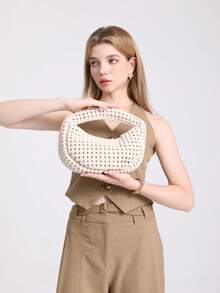 2024 年新款时尚编织手提包、时尚女士手拿包、精致女士晚装包