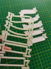 AHLGCAFT Carbon Steel Cutting Die Template - Banner Label Cutting Dies, DIY Paper Card Craft Use For Cutting, Scrapbooking, Embossing, Home Decor Project Tool