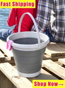 1pc Folding Bucket, Portable Outdoor Travel Small Bucket, Fishing Bucket, Plastic Foot Wash, Foot Bath, Car, Dormitory Portable Bucket, Practical And Beautiful, Does Not Take Up Space, Multifunctional Folding Bucket Home Bathroom Decoration Summer, Suitable For Bathroom, Outdoor, Dormitory, Car Washing, Watering Flowers