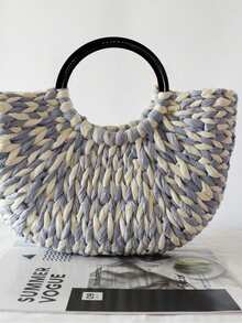 Replacement Handles For DIY Bags: Circular, Flat, Resin - DIY Beach Bags, Sturdy And Durable, No Need For Punching,Strong Load-Bearing Capacity Bag Accessories - Hard Hand-Held, Decorative Wallets, Crochet Handbags - Stylish, Durable, Versatile - Multicolor - View 7