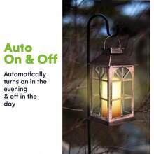 SteadyDoggie Solar Lanterns Outdoor Waterproof Decorative Hanging Patio Lights And Table Lamp Illuminated Smart And No Cord Jar Lantern LED Colorful Light Pathway Lantern For Garden Porch - LightBronze - View 5