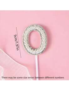1 件珍珠蛋糕装饰、水钻珍珠数字蛋糕装饰盘、仿蜡烛女神生日派对装饰、优雅珍珠蛋糕装饰、生日蛋糕装饰、甜点、巧克力装饰、婚礼、母亲节、周年纪念、生日、毕业季、节日装饰 - 彩色 - 查看 3