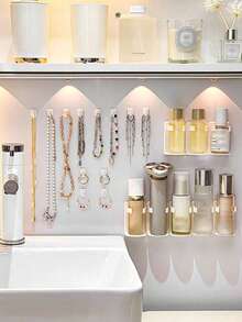 27/18/9件装迷你壁挂式首饰收纳挂钩，自粘式悬挂首饰展示架，适用于项链、手链、耳环、戒指等，是情人节、母亲节、生日、婚礼、节日派对、返校季的理想之选。 - 彩色 - 查看 8