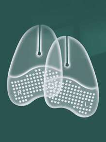 1 Paio di infradito unisex in silicone trasparente con suola interna con perline massaggianti antiscivolo, sandali/infradito con cuscinetto regolabile, ammortizzazione degli urti, ritagliabili