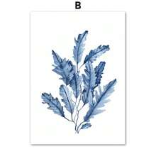 1pc/3PCS Wall Arts Posters Optional Frame Modern Watercolor Blue Coastal Sea Creatures Posters Prints Octopus Conch Jellyfish Wall Art Canvas Painting Room Home Decor - Multicolor - View 36
