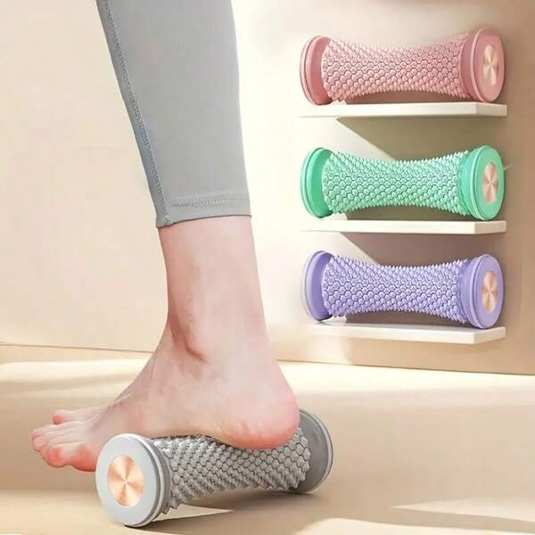 1/2pcs Luxury Easy-Roll Foot Fascia Relief Wheels - 17cm*7cm/6.7in*2.75in, Completely Suitable For All Foot Types, PVC Foot Massager For Muscle Relaxation, Yoga And Arch Support, Foot Exerciser For Muscle Exercise And Injury Recovery, Fitness Yoga Training Supplies, Suitable For Home Exercise