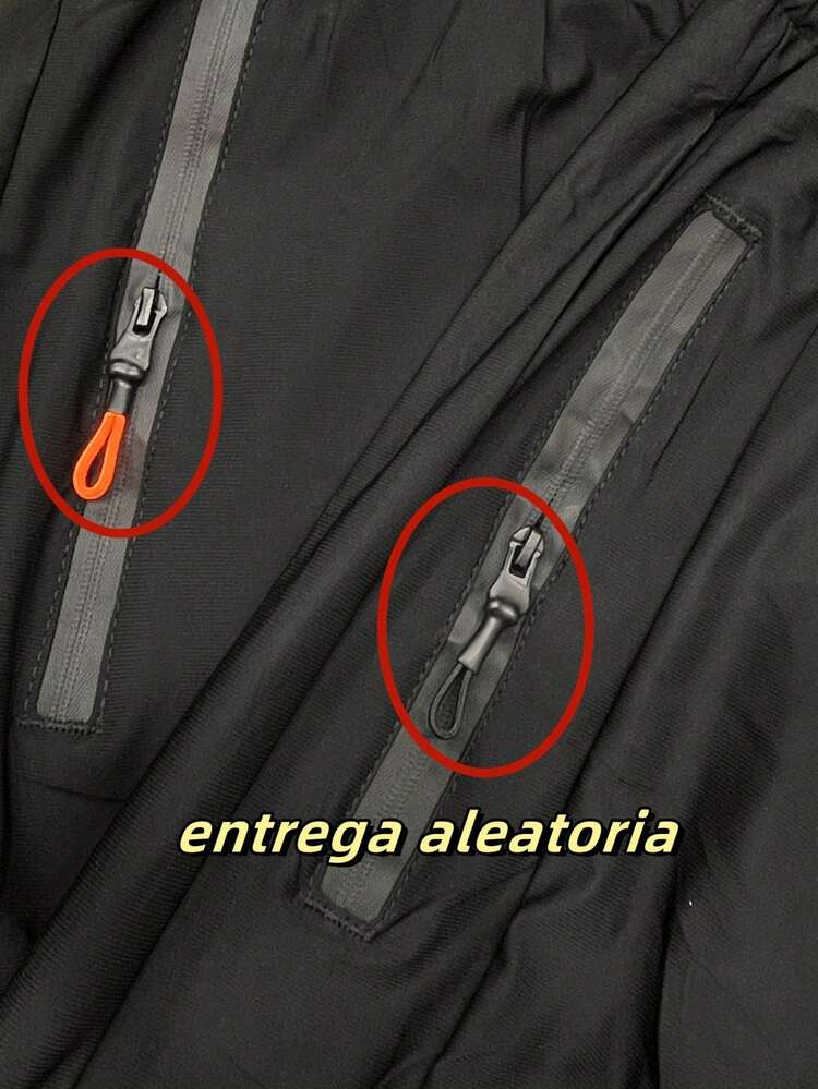 Plus Size Bermuda Men's Elastane Sports Men's Imported Quick-Drying Fabric With Zipper And Drawstring Waist Shorts - xanh quân đội - Xem 5