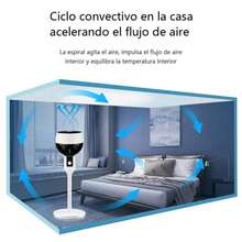 Ventilador De Pedestal Silencioso Ventilador De Circulación Moderno Y Atractivo - Blanco y Negro - Ver 4