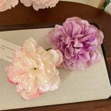 1 Stück exquisiter Blumen Seitenklemm Foto Requisit Haarclip, romantischer ästhetischer Stil Haaraccessoire für Mädchen, Pfingstrosen & Kamelien Design Haarklammer Haarspangen