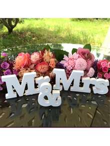 1 件纯色婚礼装饰 先生和夫人 情人节 - 白色 - 查看 5