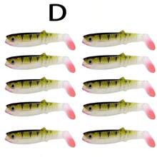 10 Stücke 8cm Paddelschwanz Schwimmköder Angelköder, weiche Kunststoffköder