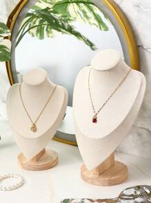 Velvet Portrait Necklace Display Pendant Organizer Jewelry Display Stand Jewelry Mannequin Bust Necklace Pendant Window Display