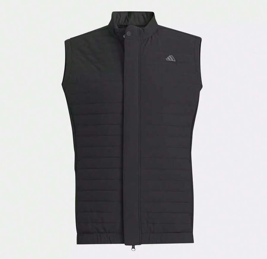 Adidas 男士高尔夫背心 - 黑色 - 查看 1