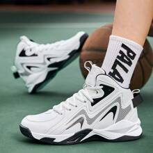 Chaussures de basket-ball pour hommes, nouvelles chaussures de basket-ball rembourrées, chaussures de formation antidérapantes professionnelles, grandes tailles, chaussures de course, chaussures de sport à la mode pour adolescents, respirantes, à semelle épaisse, Épais
