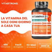 Vitamin D3 50mcg High Strength – 450 Tablets (15+ Months Supply) – Daily Nutritional Supplement – Premium Quality Vitastrong - Others - View 2