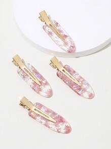 4 - Piece Set Of Acetate Seamless Hair Clips: High - Aesthetic INS - Style, Luxurious French - Inspired Seamless Hair Clips For Women - Ideal For Side Bangs, Forehead Styling & Makeup ,Hair Clips,Hair Accessories Claw Clips Hair Claws Hair Barrettes, School Stuff