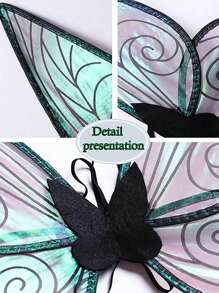 1PC/3pcs Fairy Wings For Adults,Butterfly Wings,Angel Wings,Fairy Costume For Women Halloween Dress Up Party Favor,Festival Costume Props(The Stripes On The Wings Are Random In Color)