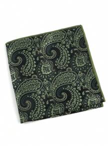 ZLQ&GOU 1pc Fashion Men's Handkerchief, Paisley Pattern Pocket Square, Contrast Color Woven Handkerchief Suitable For Wedding, Party, Formal Occasions, Gentlemen's Suit Decoration
