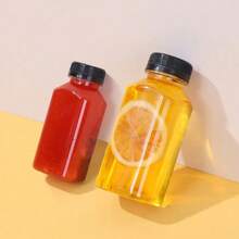 10pcs Transparent Juice Bottles, Suitable For Home Or Outdoor Camping Water Bottle For Outdoor For Sport