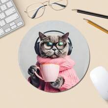 Mouse Pad Pequeno e Fofo com Base de Borracha Antiderrapante, Tapete de Mouse Engraçado Adequado para Mouse de Computador Sem Fio, Escrivaninha, Laptop, Escritório, Decoração Doméstica, Presente de Suprimentos de Escritório Adorável para Mulheres e Meninas