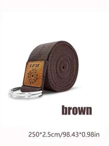 1pc 250*2.5cm Stretch Strap With Leather Tag, Multifunctional Binding Band, Pull Strap, Shoulder Warm-Up Stretching Strap, Woven Yoga Rope, Home Assistance Pilates Stretching, Stretching Strap For Beginner Fitness Training, Fitness Shaping, Indoor And Outdoor Exercise, Yoga Mat Exercise