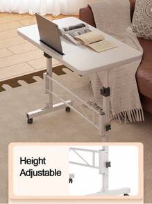 Scrivania mobile per computer per piccoli spazi, scrivania con ruote regolabile in altezza, scrivania portatile in piedi con ruote per l'ufficio domestico