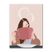 1 Pieza Póster de impresión en lienzo HD de una chica leyendo un libro, arte de pared moderno y simple, opcional con marco, para decoración del hogar, sala de estar o dormitorio