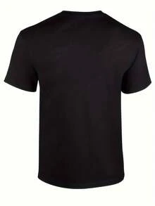 Men's Stylish Vintage Black Cotton T-Shirt - Soft, Breathable, Round Neck, Machine Washable, Suitable For All Seasons, Casual Short Sleeve T-Shirt, Breathable Cotton With Slight Stretch, Summer Fashion Top, Regular Fit, Summer Fashion T-Shirt - trắng - Xem 3