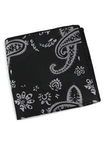 ZLQ&GOU 1pc Fashion Men's Handkerchief, Paisley Pattern Pocket Square, Contrast Color Woven Handkerchief Suitable For Wedding, Party, Formal Occasions, Gentlemen's Suit Decoration