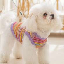 Purple Hollow Breathable Mesh Pet Vest, Bohemian Style Breathable Sleeveless Pet Shirt Dog Cat Summer Lightweight Clothes