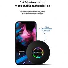 Bluetooth Shower Speaker Portable Bluetooth Speaker 360 HD Surround Sound Waterproof Wireless Speaker With Suction Cup Colorful LED Lights Built-In Mic Shower Radio For Party Travel Beach