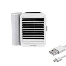 Ventilador de aire acondicionado de escritorio de 1000ML con pantalla táctil, temporizador, refrigeración por agua, humidificador y sin aspas
