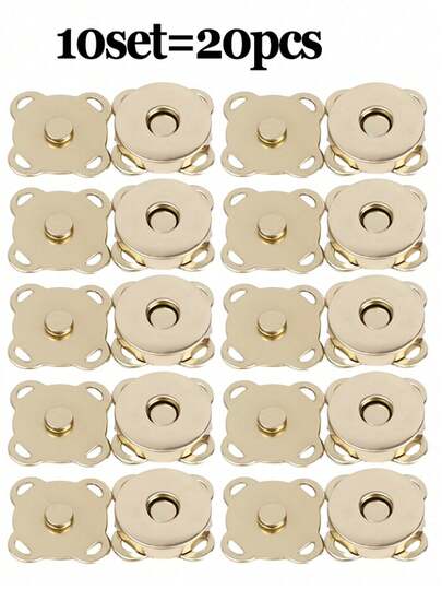 Magnetic Snap Button Metal Invisible Sew On Button Lock Clasps Fasteners For Purse Bags Clothes Craft DIY Accessories