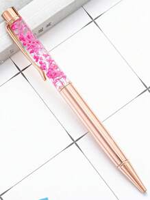 2pcs Random Dried Flower Ball Point Pen. Elegant Ballpoint Pen, Suitable For Women, Girls, Teachers, School, Office As Graduation Gift. Black Ink, Medium Nib. Suitable For Females, Girlfriends, Daughters, Teachers And Others, Or Can Be Placed In Office, Stationery Shop, Home, School, Etc. School Supplies,Back To School