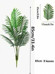 1 cây cọ nhân tạo giống thật với lá xanh nhiệt đới rực rỡ - Hoàn hảo để trang trí trong nhà/ngoài trời, nhà ở, văn phòng, vườn, quà tặng nhà hiện đại, đám cưới và lễ hội - Không bao gồm chậu hoa, trang trí nội thất | Thẩm mỹ nhiệt đới | Không cần bảo dưỡng, trang trí cây cọ - 1 CÁI - Xem 5