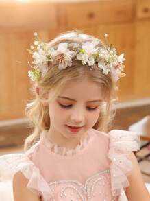 1 pieza Diadema estilo coreano delicada, accesorio de pelo para novia, corona de estilo forestal