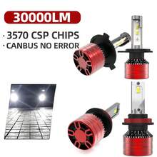 Heyword 2 件 V13 H3 LED 大灯，集成远近光、雾灯、大灯改装、超亮前大灯灯泡 - 白色 - 查看 2