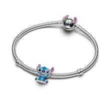 Disney 1 Piece Of 925  Sterling Silver Pendant Bead Necklace, Suitable For The Original DI.Y Bracelet, Women's Birthday Engagement Fashion Jewelry Gift Hot-Selling Style.