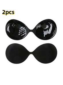 Sujetador adhesivo de 3 cm de grosor, sujetador invisible para vestidos sin espalda y sin tirantes para pechos pequeños, sujetador reutilizable para aumento de busto