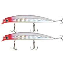 Topline Tackle 2 件 14 克钓鱼波爬海漂诱饵水面铅笔形抽动饵人造硬饵适用于梭子鱼鲤鱼渔具 - 彩色 - 查看 7