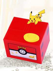 pokemon Pokemon Pikachu Electric Piggy Bank With Pokeball Design - Fun Musical Coin Bank For Saving Money Perfect For Fans And Home Decor