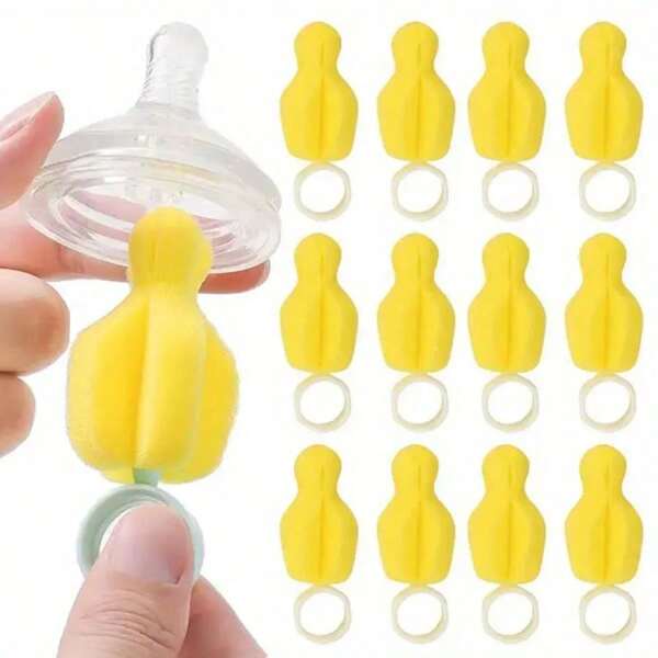 2/6/10/20pcs Soft Grip Bottle Brush Set - Pastel Color, Durable Plastic, Ideal For Cleaning Milk Bottles, Perfect For Home Use, Milk Bottle Cleaning Brushes|Playful Design|Plastic Construction, 360 Degree Rotating Cleaning Brush Pacifier Brushes Nipples Bottle Washing Cleaner Tools Brushes.