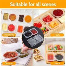 Caixa de Temperos com Compartimento Duplo, 10/20 Conjuntos, com Tampa, Pode Segurar Copos para Jantar, Adequado para Piqueniques ao Ar Livre, Camping para Segurar Molhos e Lanches, Pequeno e Fácil de Carregar, Imprescindível na Cozinha