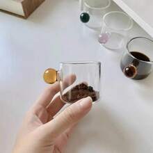 2/4/6/12 Stücke Glas Espresso Tassen mit Henkel, geeignet als Geschenk für Liebhaber von heißen oder eisgekühlten Latte, Tee und Espresso, mikrowellensicher