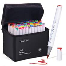 Multiple Colors Alcohol Markers,168/120/80/60/48 Colours Double Tipped Alcohol Markers,Give Impermeable Mat,Chisel & Brush Alcohol-Based Art Marker Set For Adults Coloring Illustration,Great Value Pack For Students Art Class- Refillable Ink Back To School