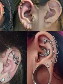 1 pieza Anillo de titanio de aleación F136 de 16G para la nariz, aro de cartílago de la oreja, tragus, aretes de aro del septo nasal G23 Joyería de perforación de titanio