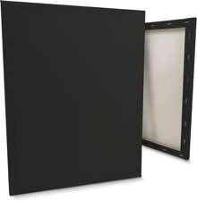 Black Canvas, Stretched Canvases For Painting, Supplies For Artists, 11x14, 2-Pack